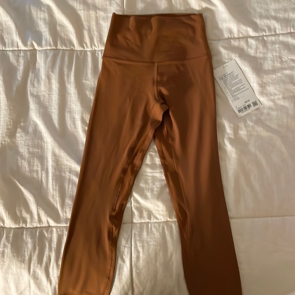 lululemon Align Crop 21 size 2 -Copper Brown